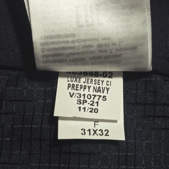 Banana Republic Slim Fit Stretch Preppy Navy Blue Men's Size 31x32 Pants - Picture 16 of 16